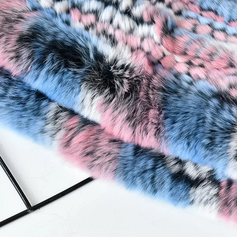 Wholesale Women Knitted Real Rex Rabbit Fur Hat Hooded Scarf Winter Hats for Woman  Warm Natural Fur Hat With Neck Scarves Set