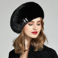 Luxurious Whole Mink Fur Beret Hats for Women Fashion French Style Real Fur Beret for Winter Elegant Ladies Fur Beanie Wholesale