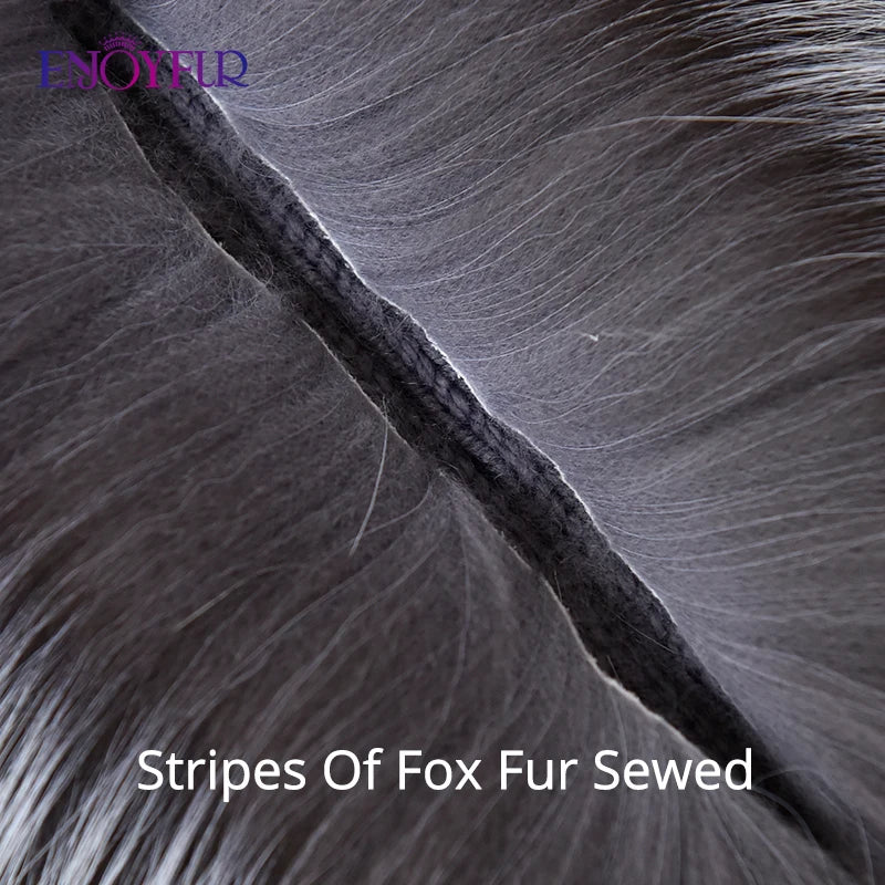 ENJOYFUR women winter fur hat genuine fox fur hats knitted silver fox fur caps female russian bomer caps