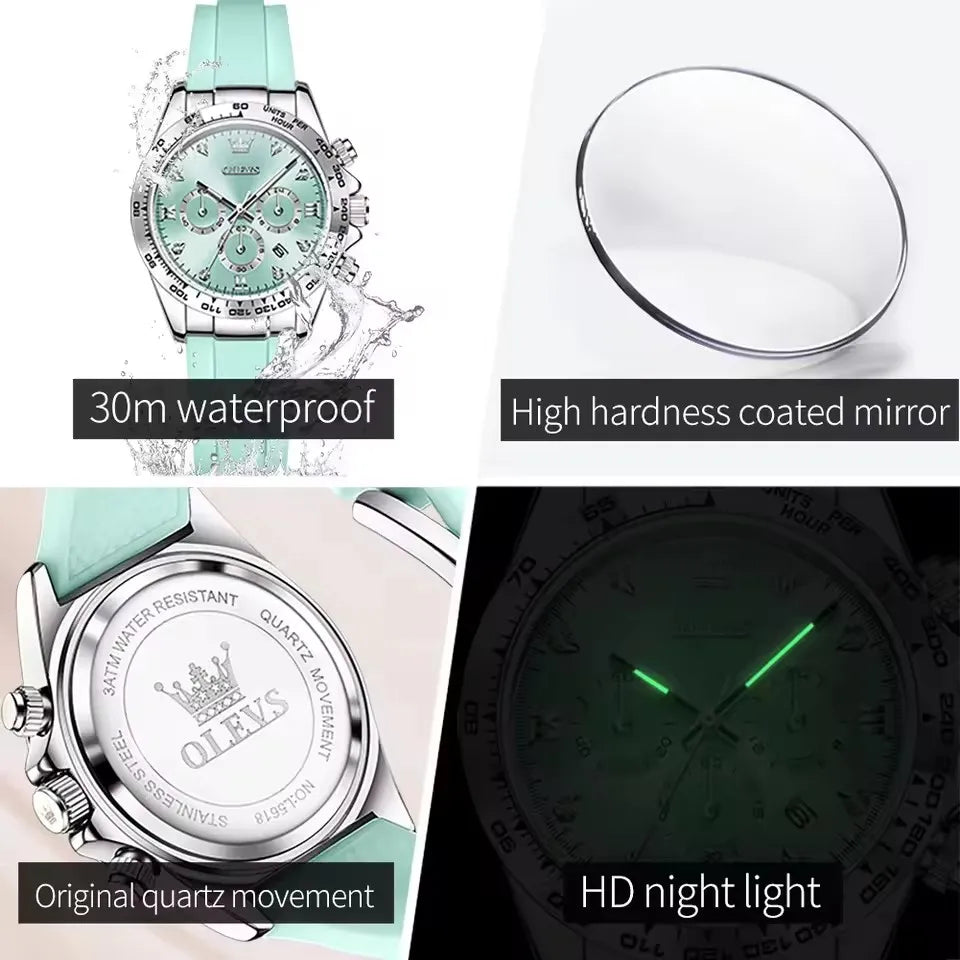 OLEVS 5618 Simple Original Waterproof Elegant Ladies Calendar Luxury Quartz Watch Women Hand Clock Top Brand Woman Watches