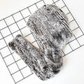 Wholesale Women Knitted Real Rex Rabbit Fur Hat Hooded Scarf Winter Hats for Woman  Warm Natural Fur Hat With Neck Scarves Set