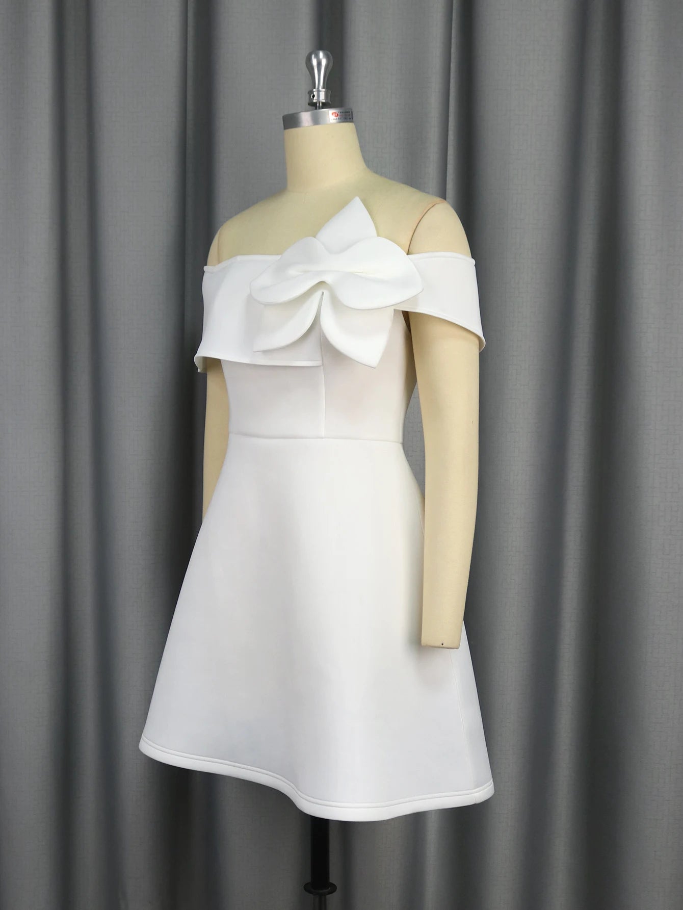 AOMEI Short Princess Strapless Summer Dress Flower Girls Club White a Line Mini Bridesmaid Dresses Sweet