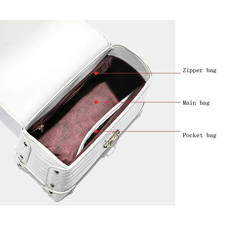 Women's handbag Women Genuine Leather Bag Crocodile skin Women's bags luxury designer handbag Women Leather Handbag Brand women