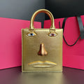 Top Quality,Designer Fashion Leather Handbag Unique Facial Features Trendy Personality Women's Handbag Stylish Bag