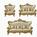 L # European Style Luxury Home Living Room Sofa Set Furniture Modern Genuine Leather Sofa Set