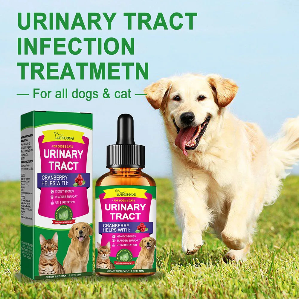 60ml Pets Care Drops Relief Pet Bladder Discomfort Liquid Prevent Kidney Failure Pet Liquid Bladder Leakage Treatments For Dog