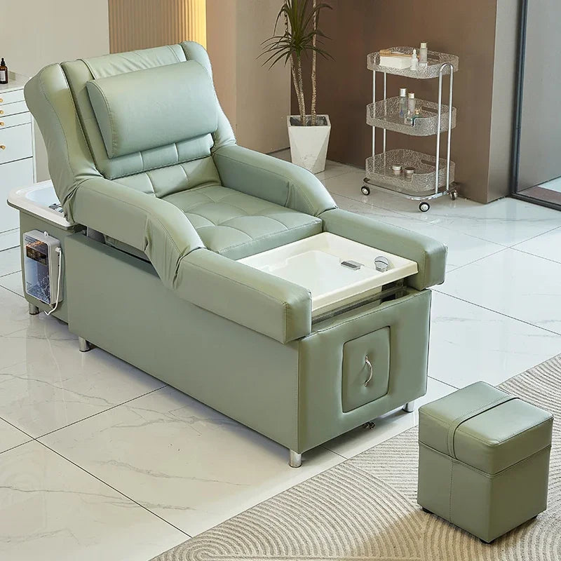 Modern beauty salon Back lift hair washing massage head Foot Spa Pedicure Shampoo Bed