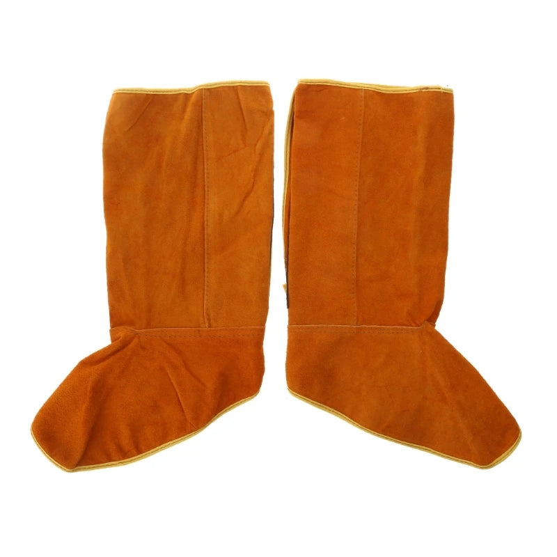 Leather Welding Spats 15'' Shoes Cover Working Tool Protection Welder Feet Cover