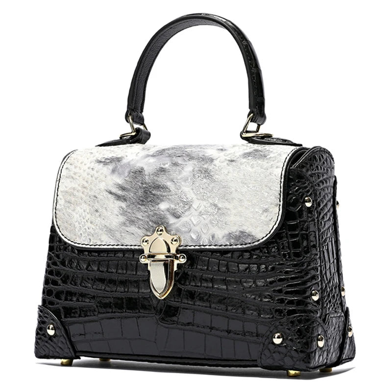 Women's handbag Women Genuine Leather Bag Crocodile skin Women's bags luxury designer handbag Women Leather Handbag Brand women