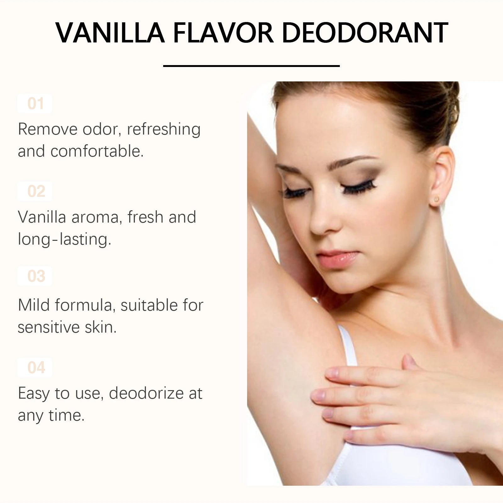 Vanilla Deodorant Antiperspirant Prevent Bad Smell Sweating Odor Remover Refreshing Lasting Fragrance Deodorant Stick Body Care