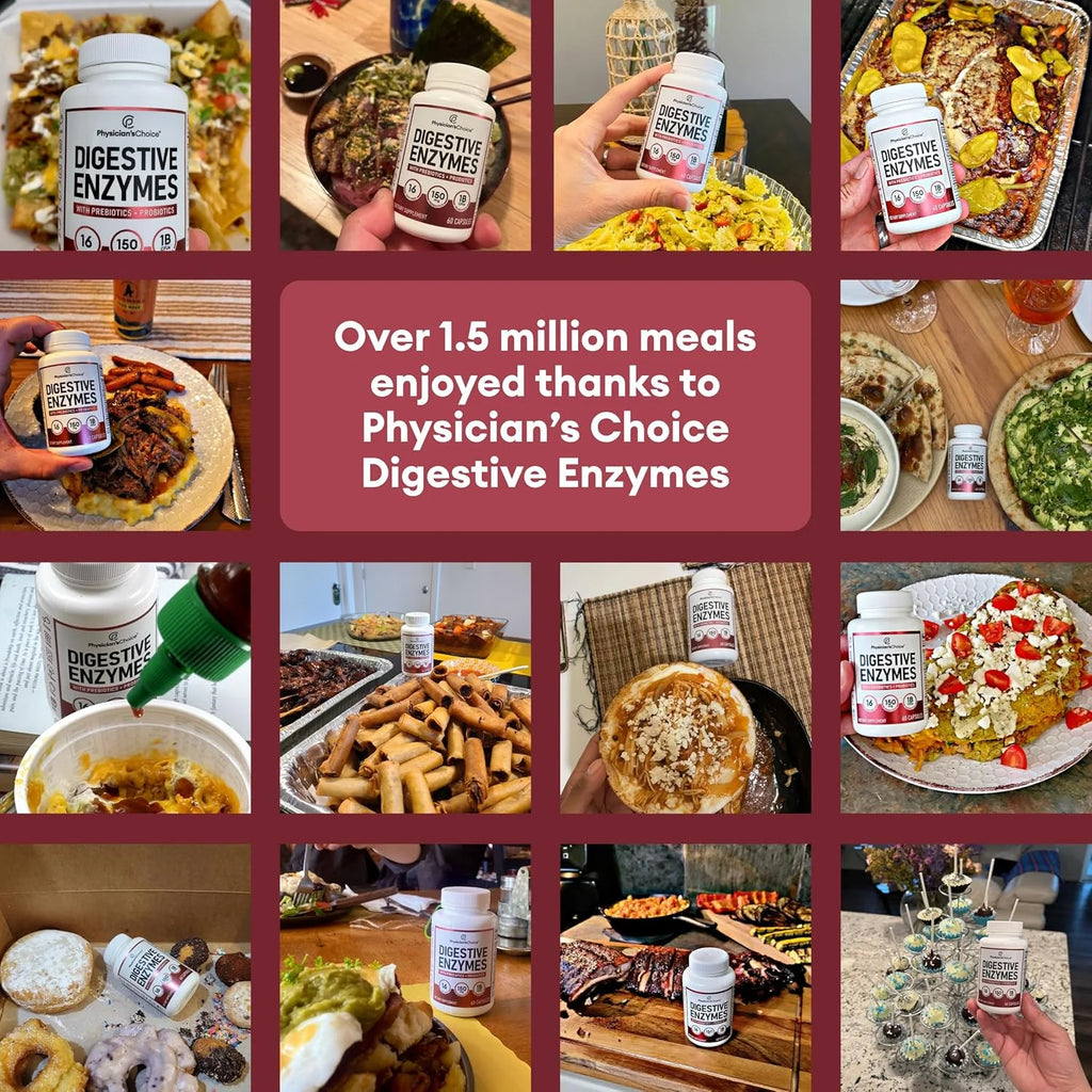 Digestive Enzymes - Multi Enzymes, Bromelain, Organic Prebiotics & Probiotics for Digestive Health & Gut Health