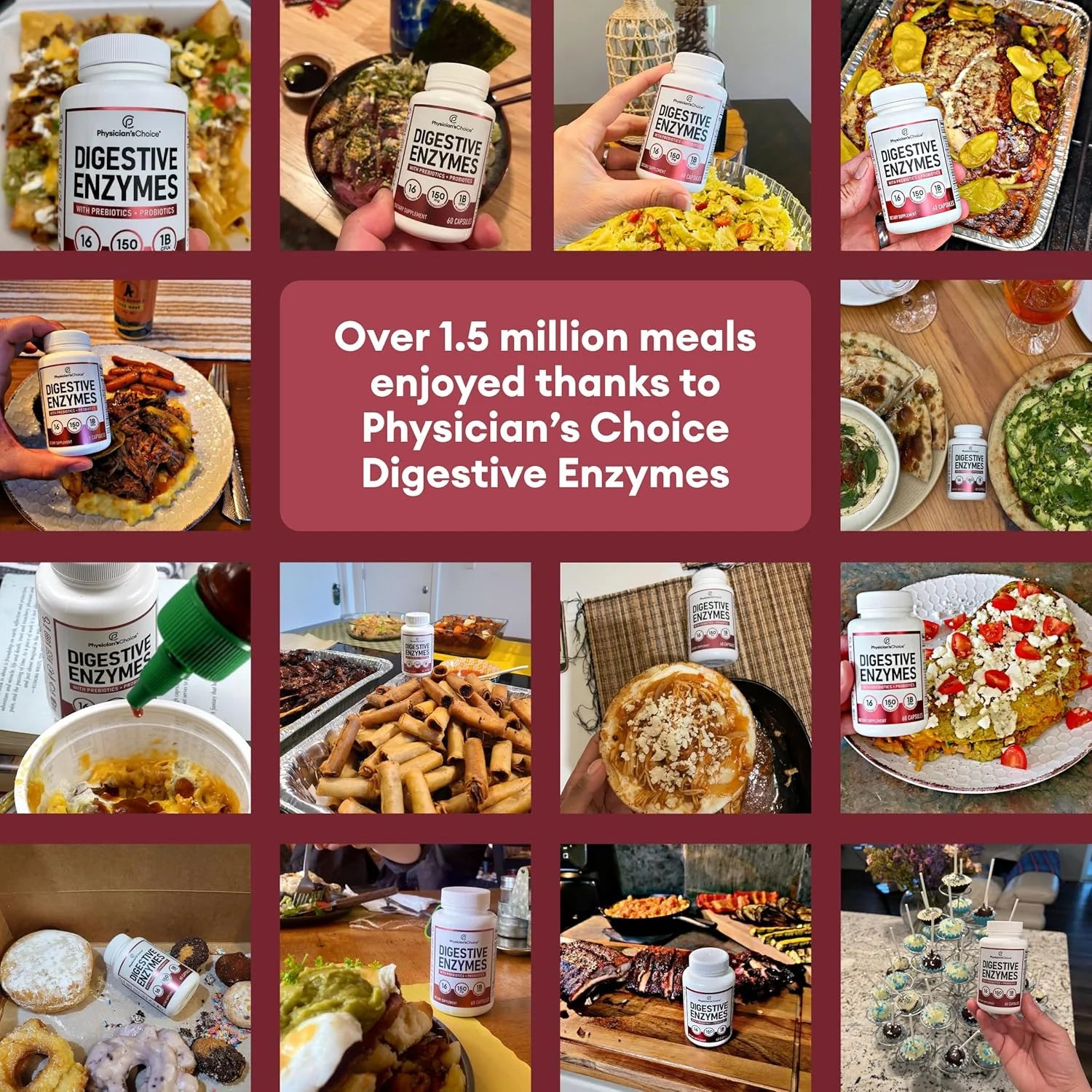 Digestive Enzymes - Multi Enzymes, Bromelain, Organic Prebiotics & Probiotics for Digestive Health & Gut Health
