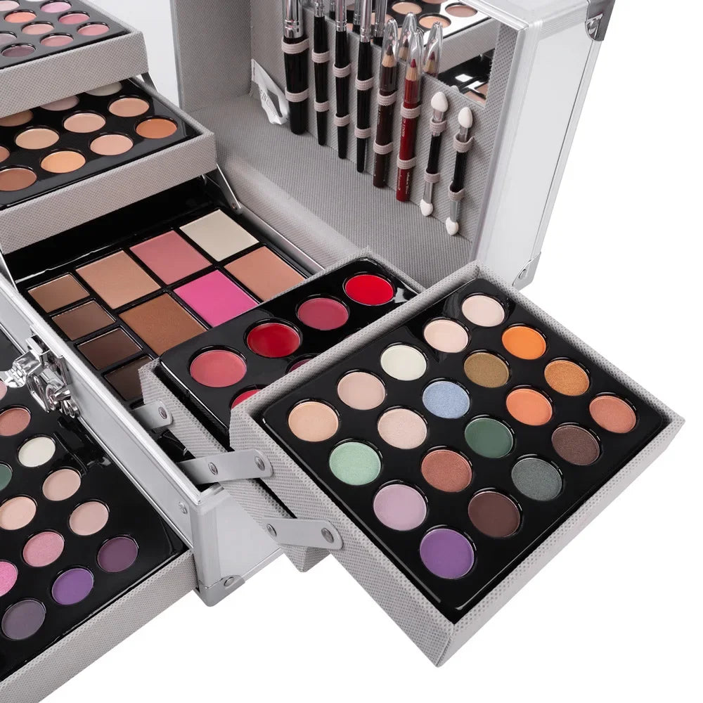 Complete Makeup Kit for Women All in One Set with Face Powder Eyeshadow Palette Lipstick Makeup Brushes