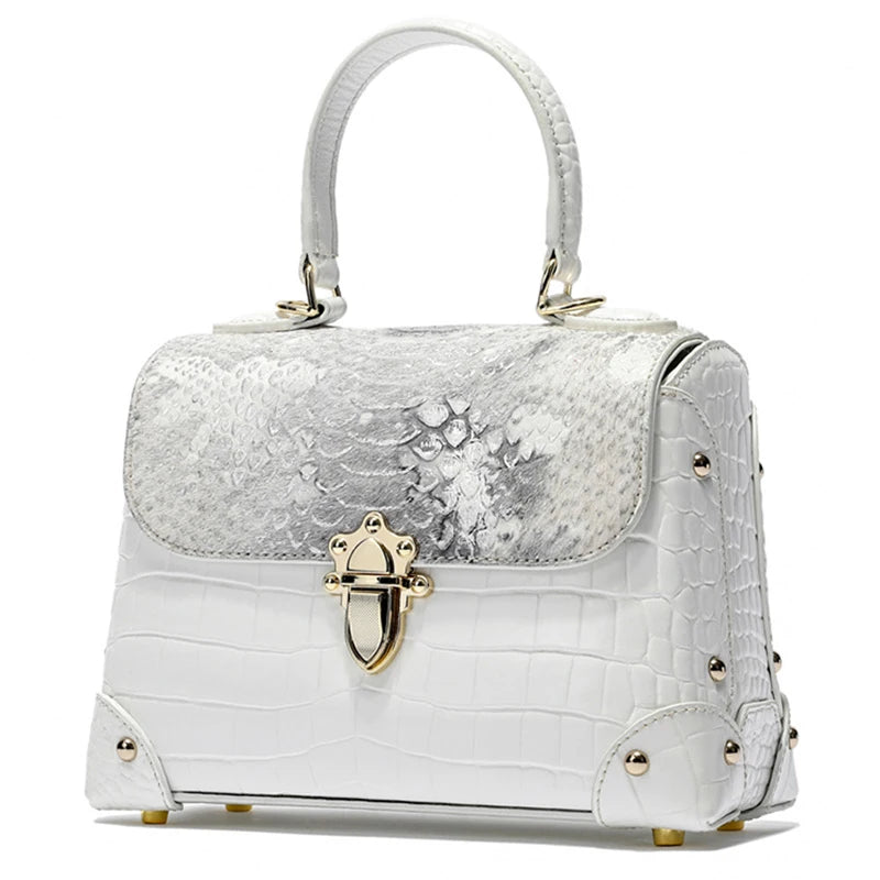 Women's handbag Women Genuine Leather Bag Crocodile skin Women's bags luxury designer handbag Women Leather Handbag Brand women