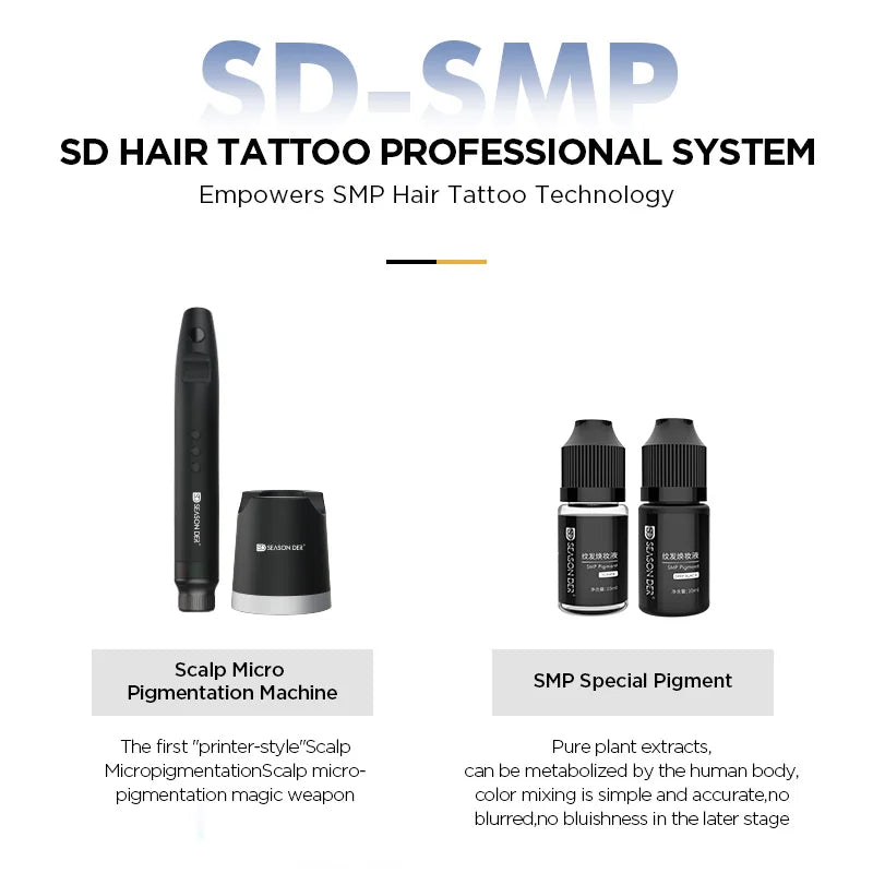 High Quality Electric SMP Tattoo Kits Rechargeable Hair Tattoo Scalp Micropigmentation Machine Hair Tattoo Machine