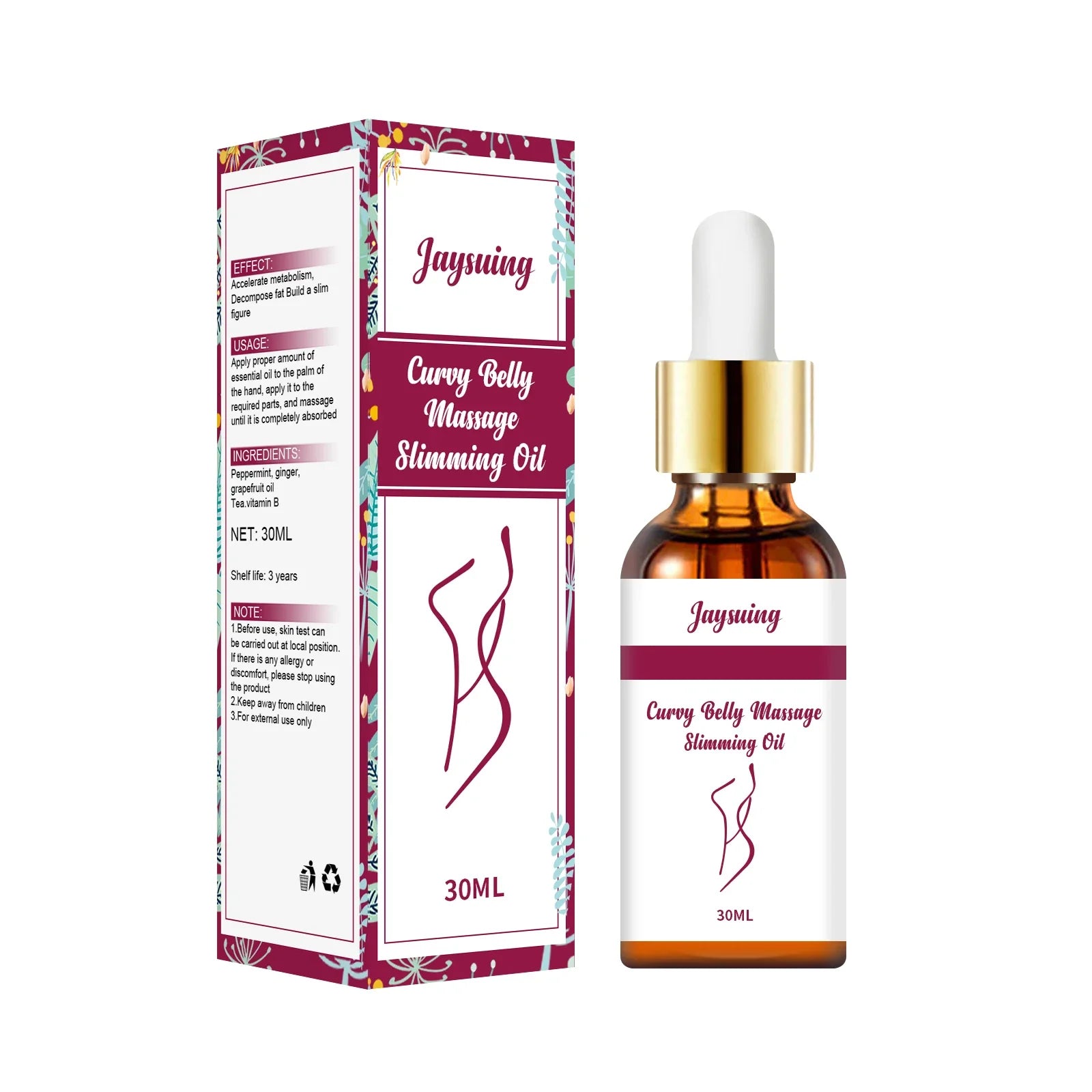 Body Care Oil Nourishing Firming Fat Burning Belly Waist Anti-Cellulite Relax Massage Shaping Tighten Weight Lose Slimming Oil