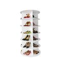 Rotating Shoe Tower 6-Tier Freestanding Shoe Organizer Display Stand 360 Degrees Revolving Rack for Home Dormitory Doorway