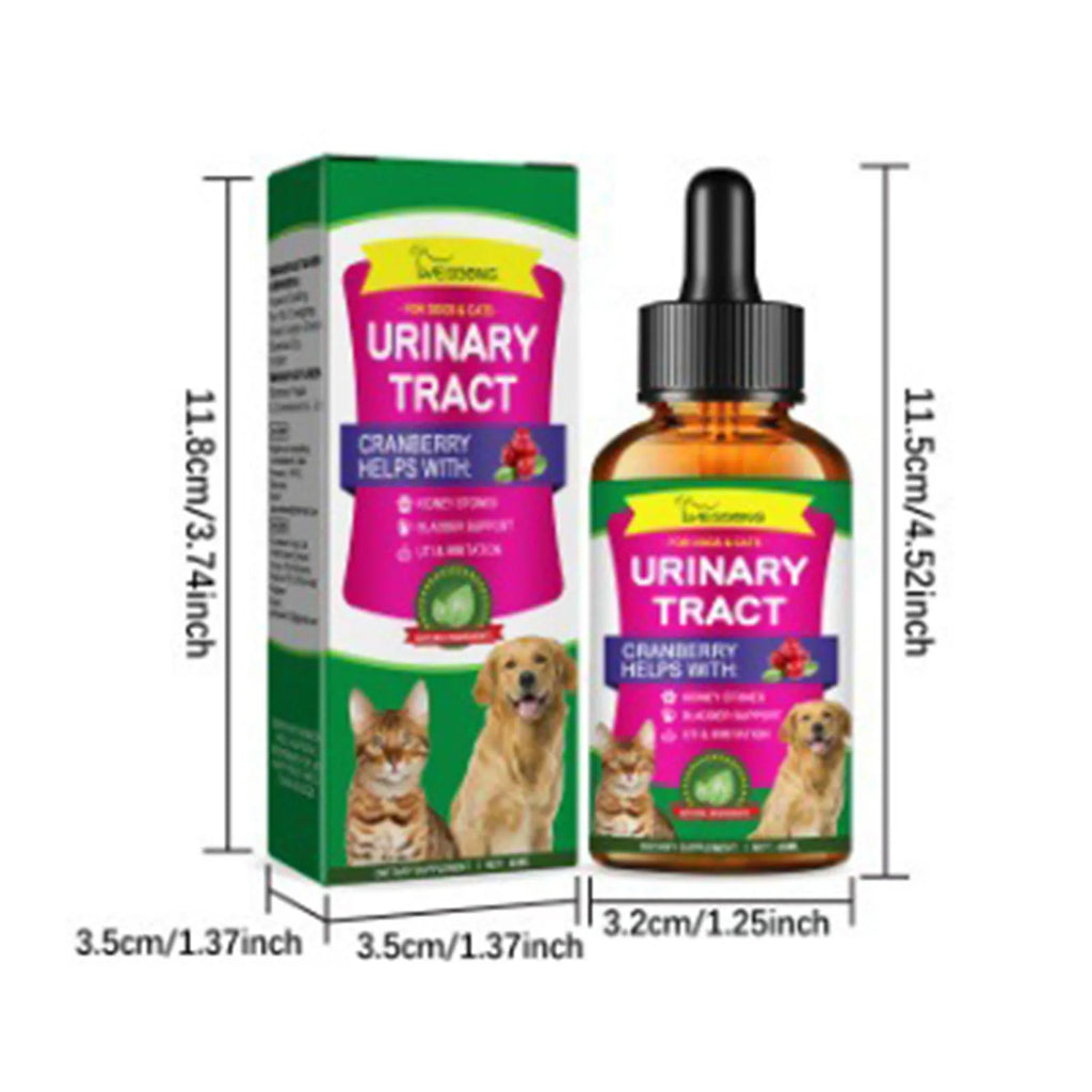 60ml Pets Care Drops Relief Pet Bladder Discomfort Liquid Prevent Kidney Failure Pet Liquid Bladder Leakage Treatments For Dog
