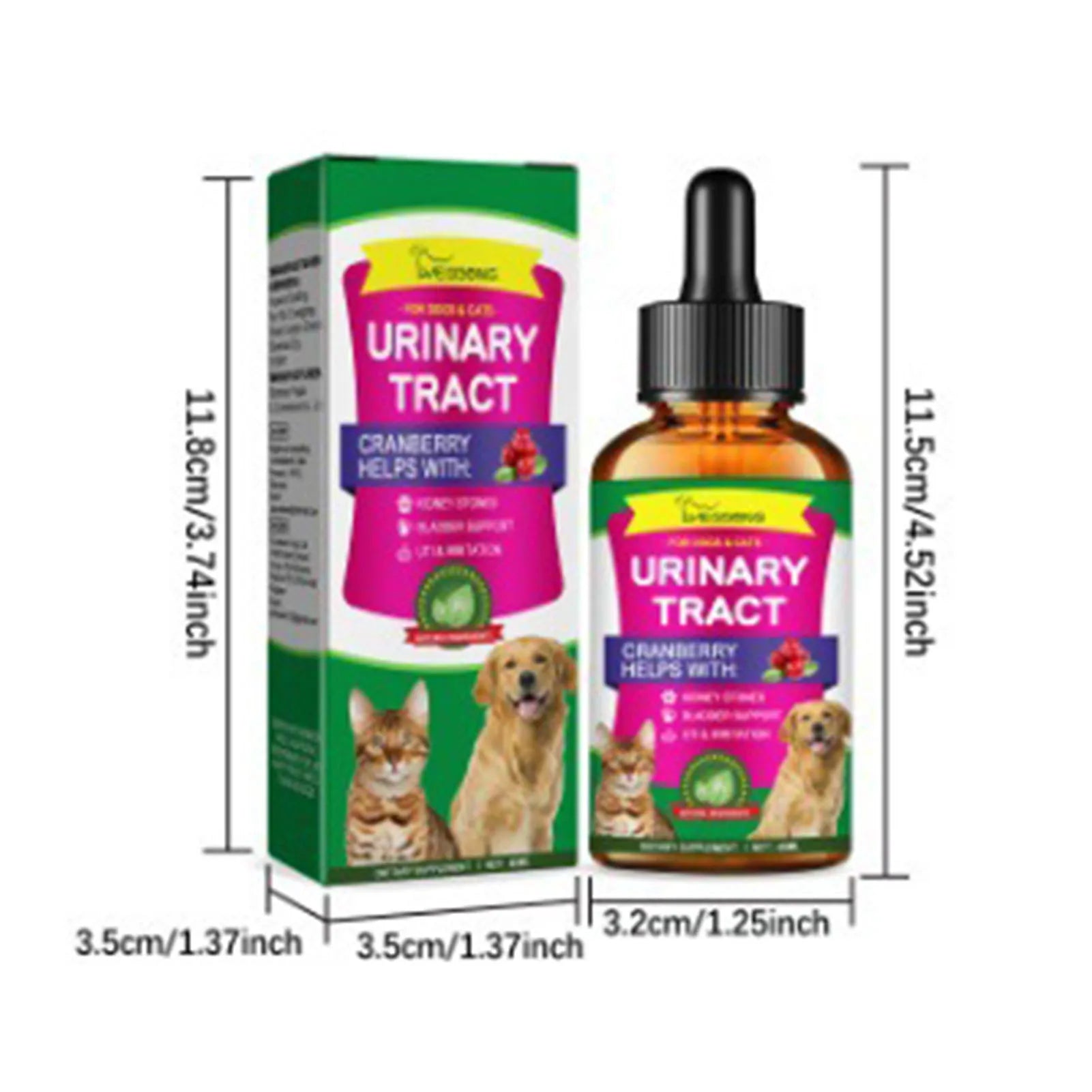60ml Pets Care Drops Relief Pet Bladder Discomfort Liquid Prevent Kidney Failure Pet Liquid Bladder Leakage Treatments For Dog