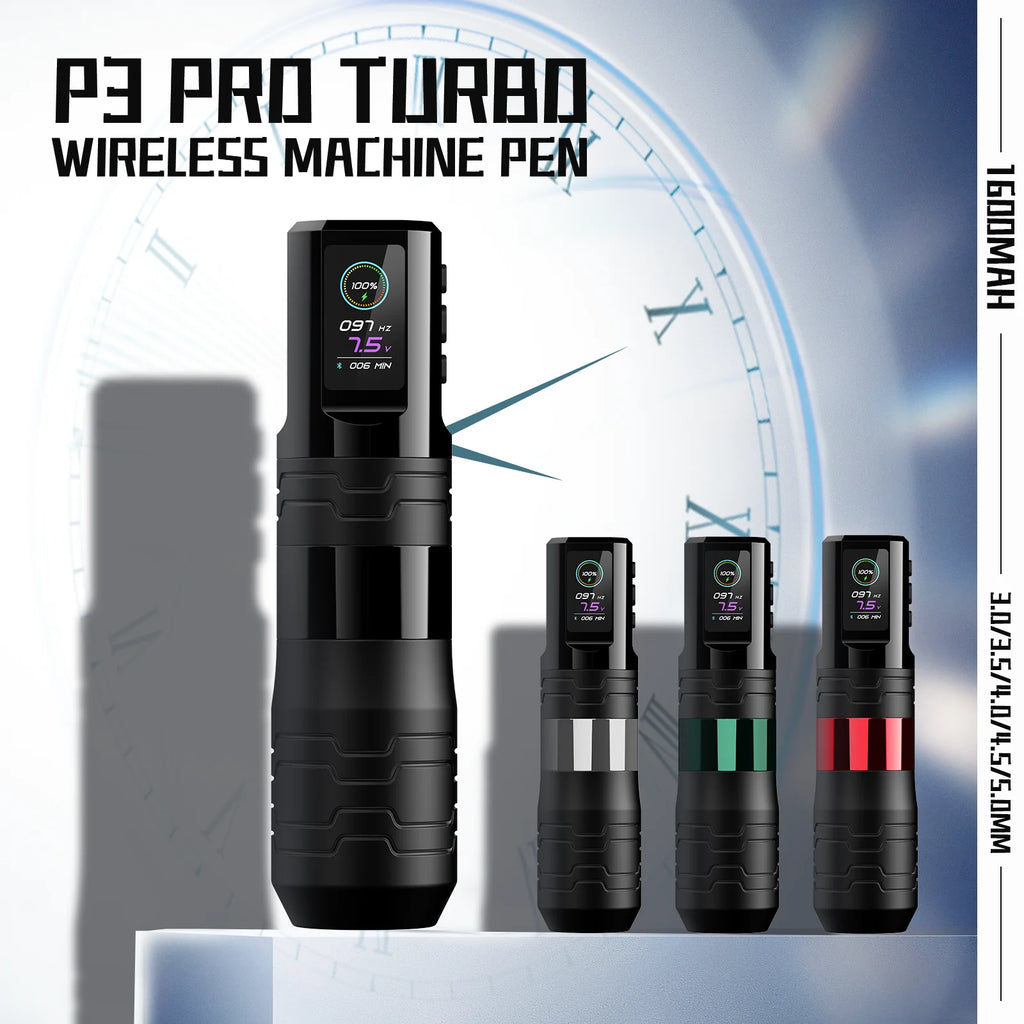 50Boxes(1000pcs) Mixed EZ Cartridges Tattoo Needles with 1pcs EZ P3 PRO Turbo Wireless Tattoo Machine Pen Wireless Battery Kit