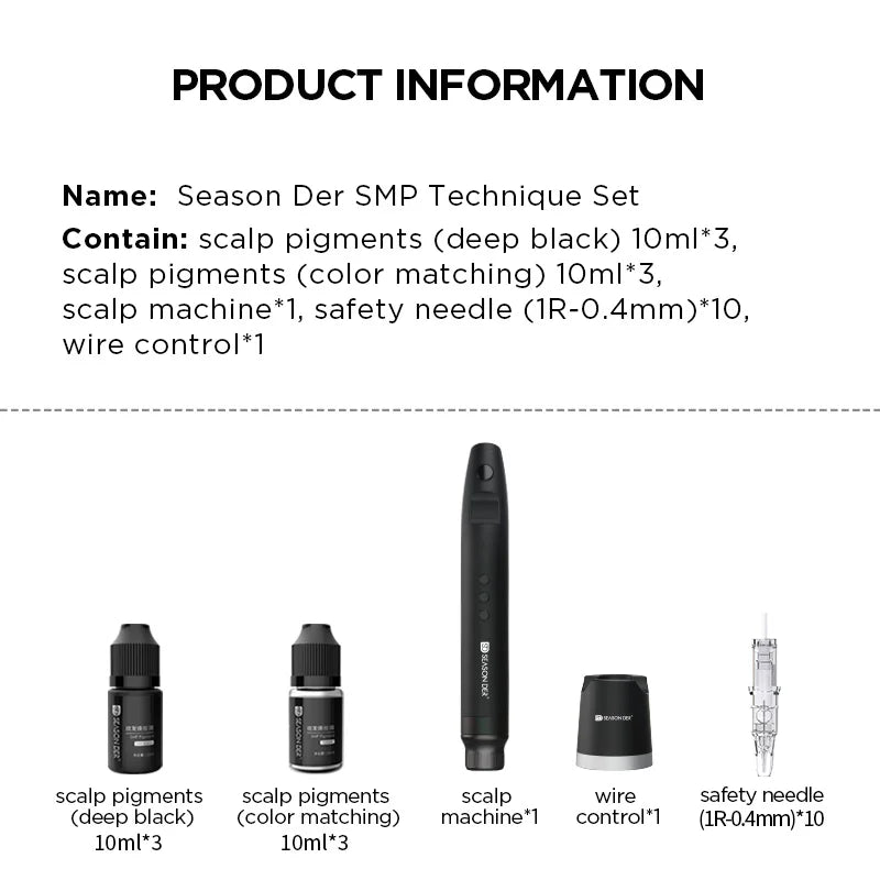 High Quality Electric SMP Tattoo Kits Rechargeable Hair Tattoo Scalp Micropigmentation Machine Hair Tattoo Machine