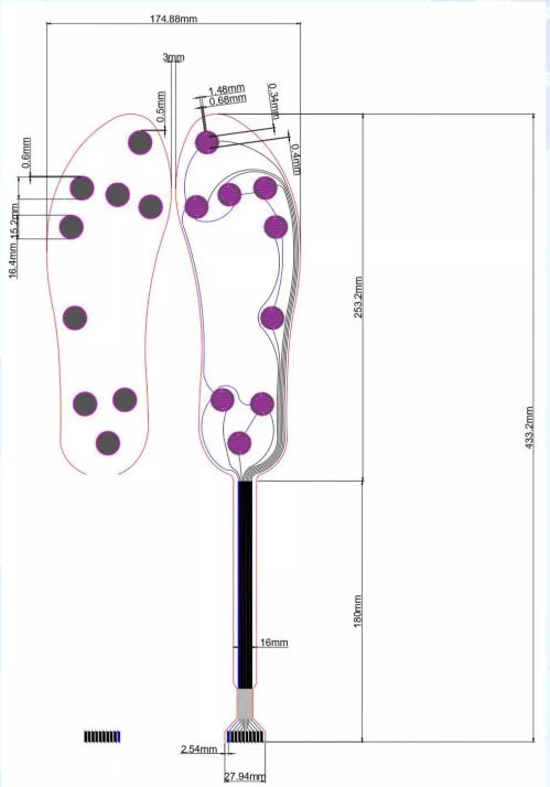 Taidacent Walking Plantar Pressure Plate Insoles Relieve Foot Pressure Pad Dynamic Gait Analysis Feet Pressure Film Sensor Mat