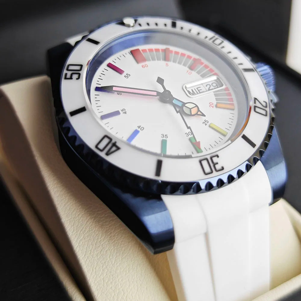 Custom Logo  NH Automatic Mechanical 36a Movement full Watch 904L stainless steel sapphire glass dual calendar