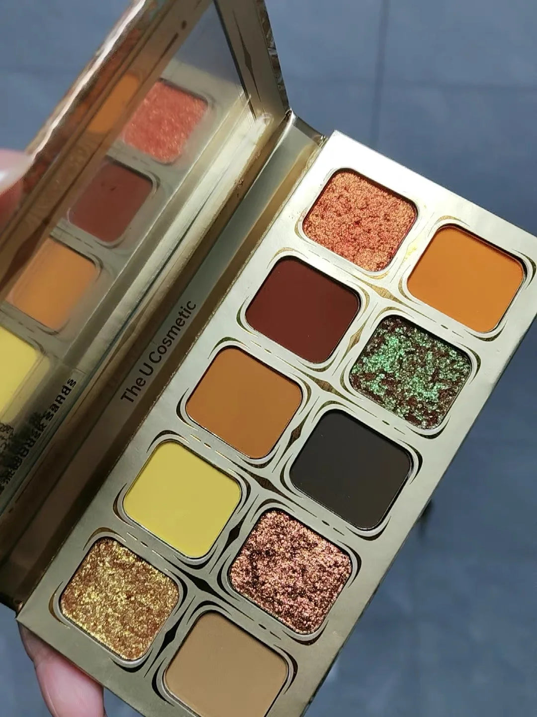 The U Cosmetic Dusk Sands 10 Colors Eyeshadow Matte Pearlescent Chameleon Rose Gold Eyeshadow Palette Long Lasting Makeup