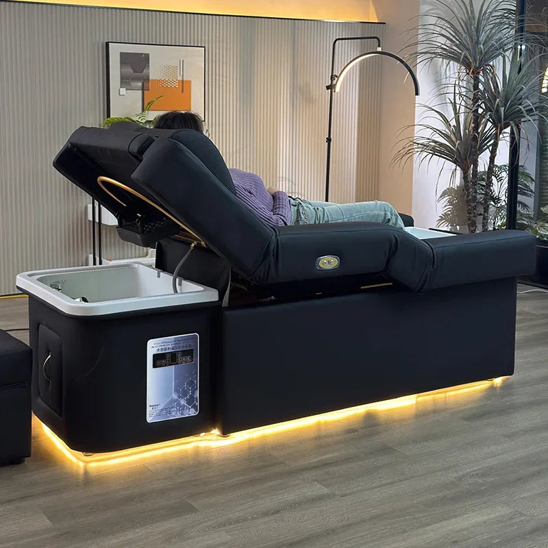 Modern beauty salon Back lift hair washing massage head Foot Spa Pedicure Shampoo Bed