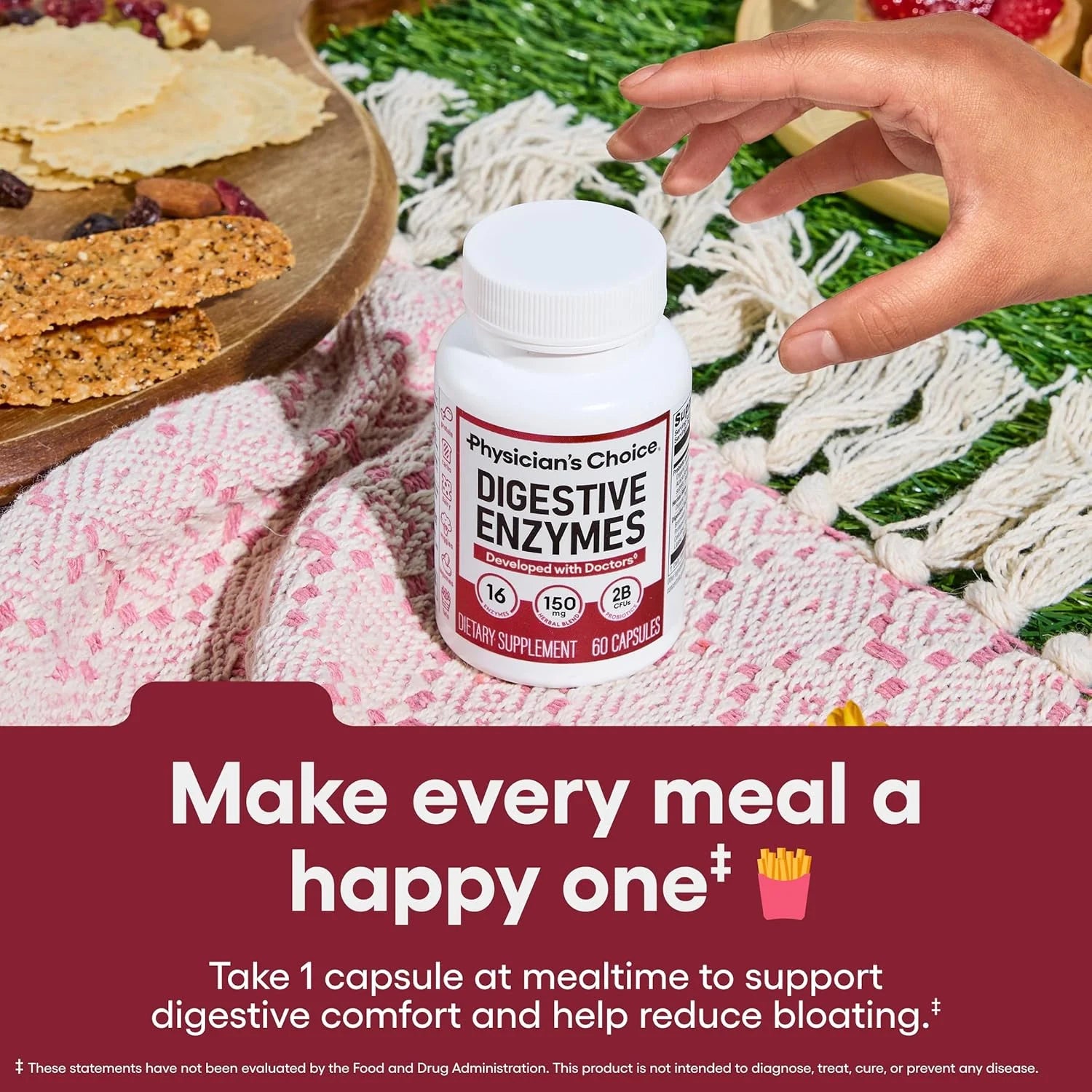 Digestive Enzymes - Multi Enzymes, Bromelain, Organic Prebiotics & Probiotics for Digestive Health & Gut Health