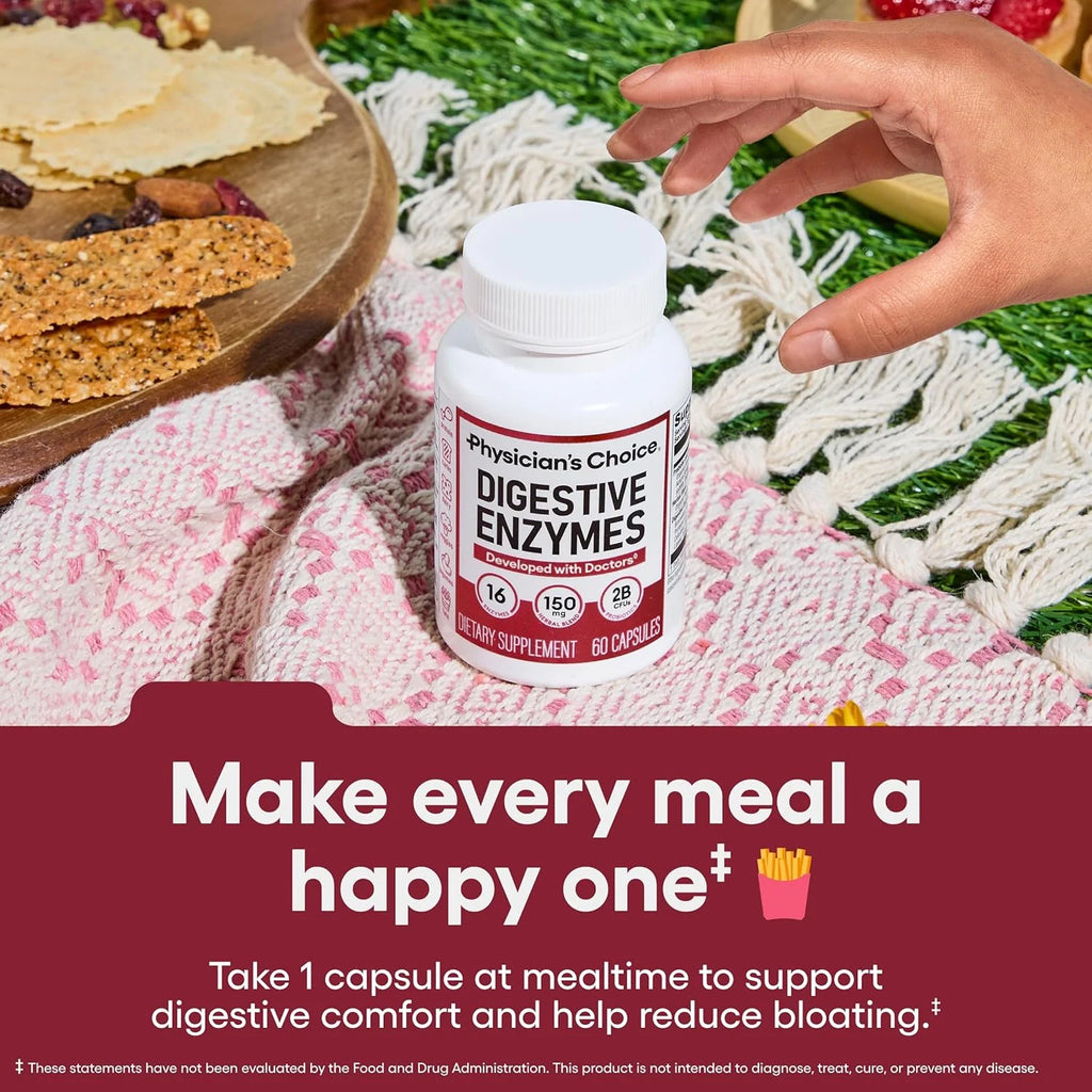 Digestive Enzymes - Multi Enzymes, Bromelain, Organic Prebiotics & Probiotics for Digestive Health & Gut Health