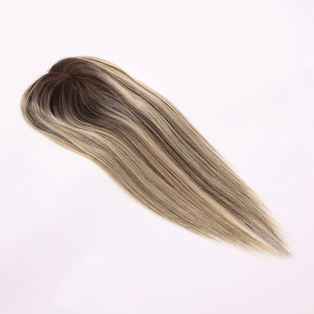 Virgin Toupee for Women Hair straight 5.5x6 Inch Ombre Color European Hair Pieces 4 Clips in 12-18Inch Wig Toupee Human Hair