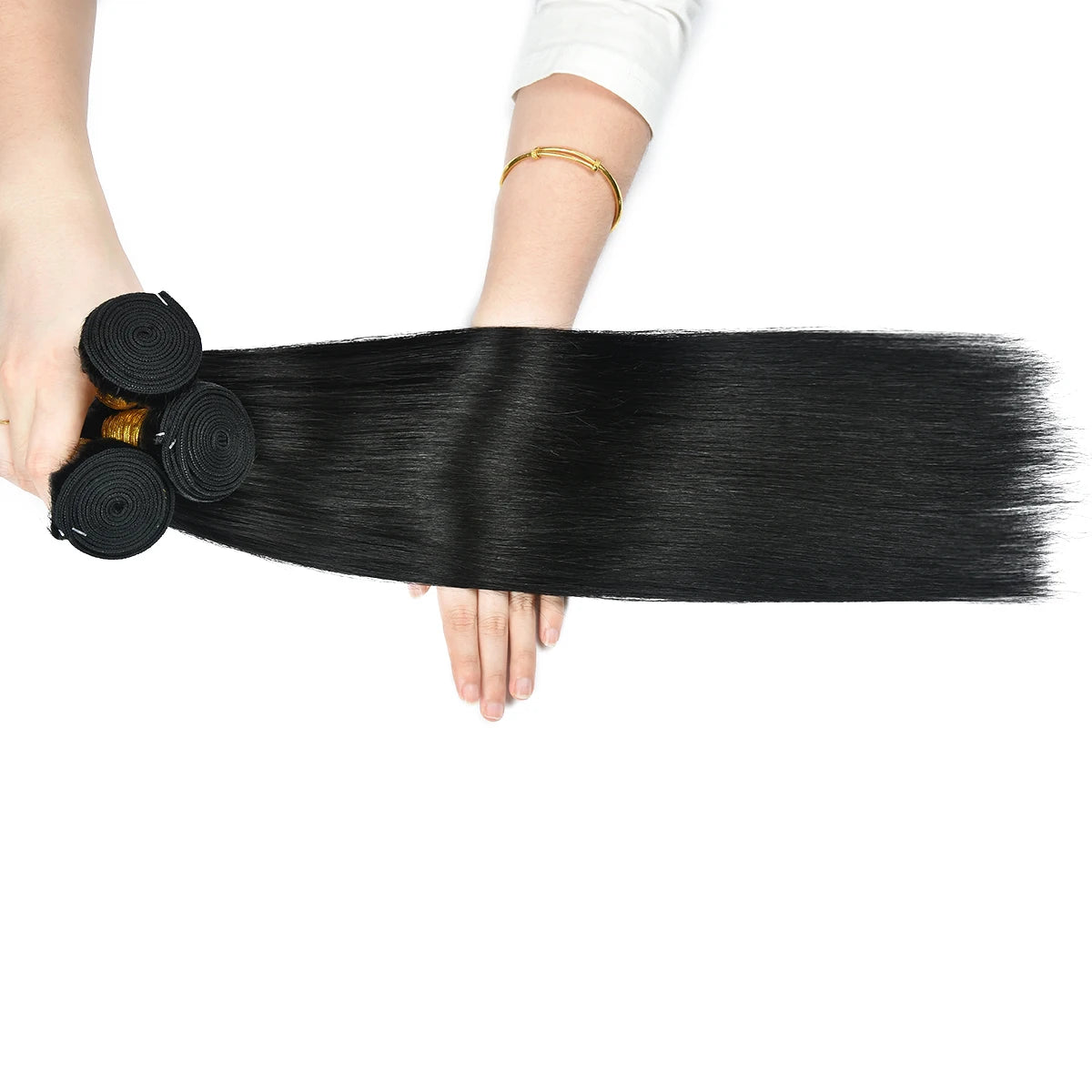 #6 #8 #10 Straight Human Hair Bundles Wholesale Hair Weaving Bundles Customize Hair Extension Remy Human Hair Weave 10A