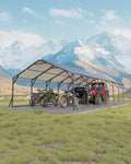 20x30x12ft Heavy Duty Steel Metal Carport Vertical Roof All Weather Multi Vehicle Pickup Boat Tractor Storage, Customized