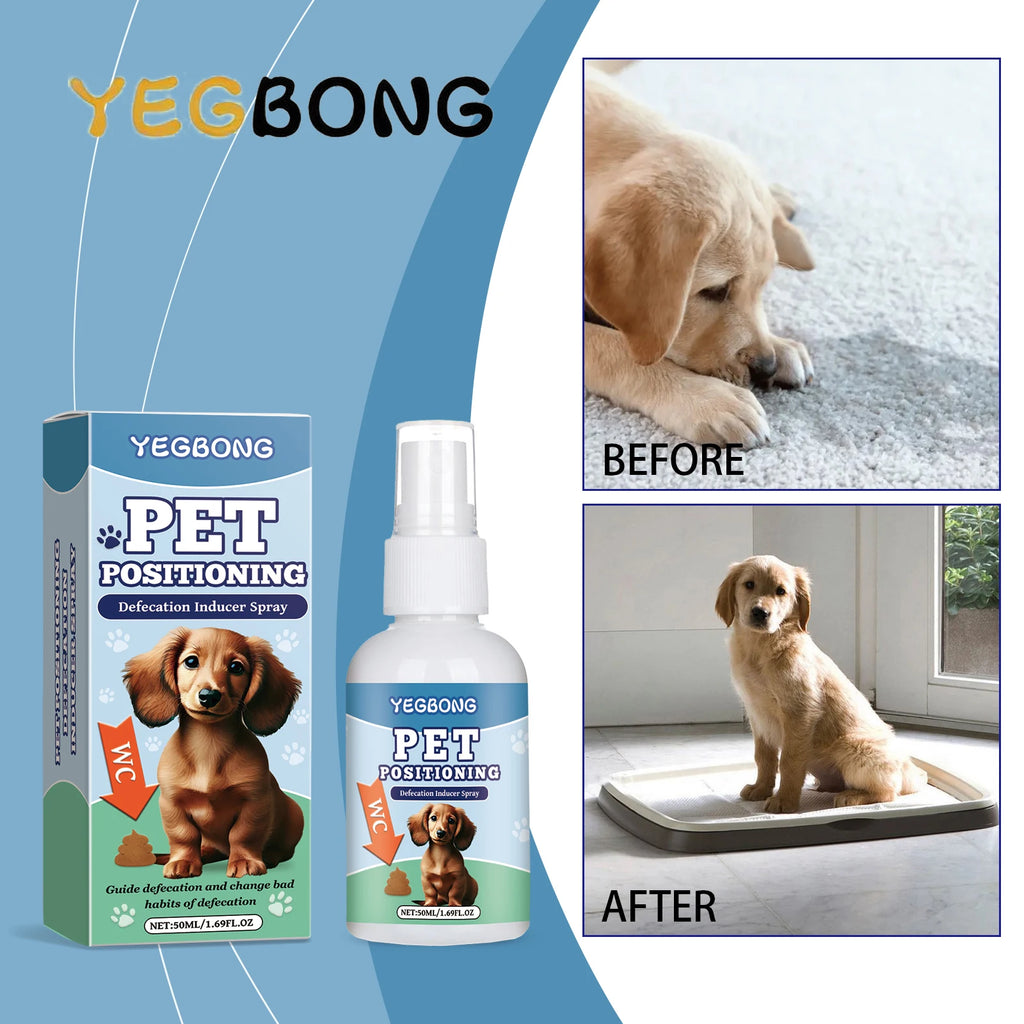 YEGBONG 50ml Pet Potty Training Spray with Gentle Attractant Scent Hypoallergenic Non Irritating Formula for Dogs and Cats
