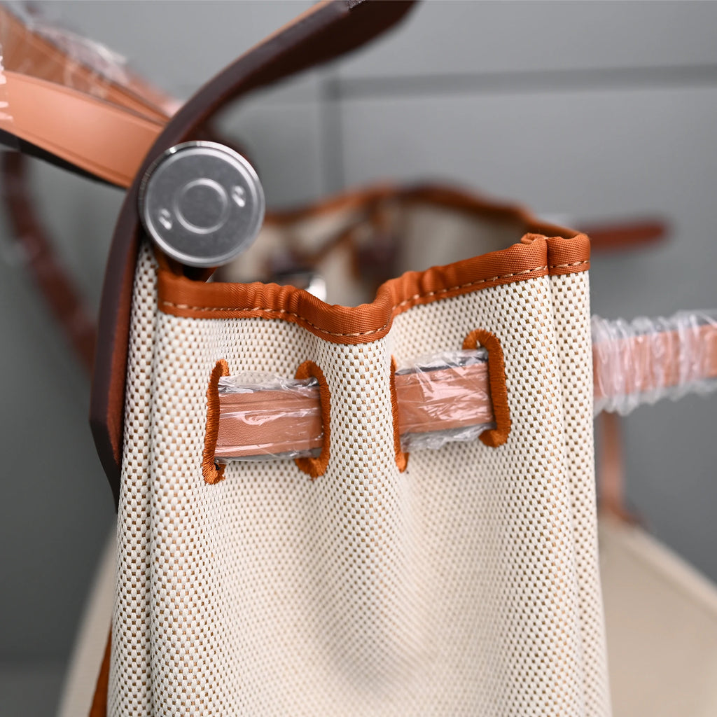 Canvas Handbag Patchwork Leather Retro Women's Bag Crossbody Bag  Fashion Minimalist Versatile Commuter Bag Color Blocking