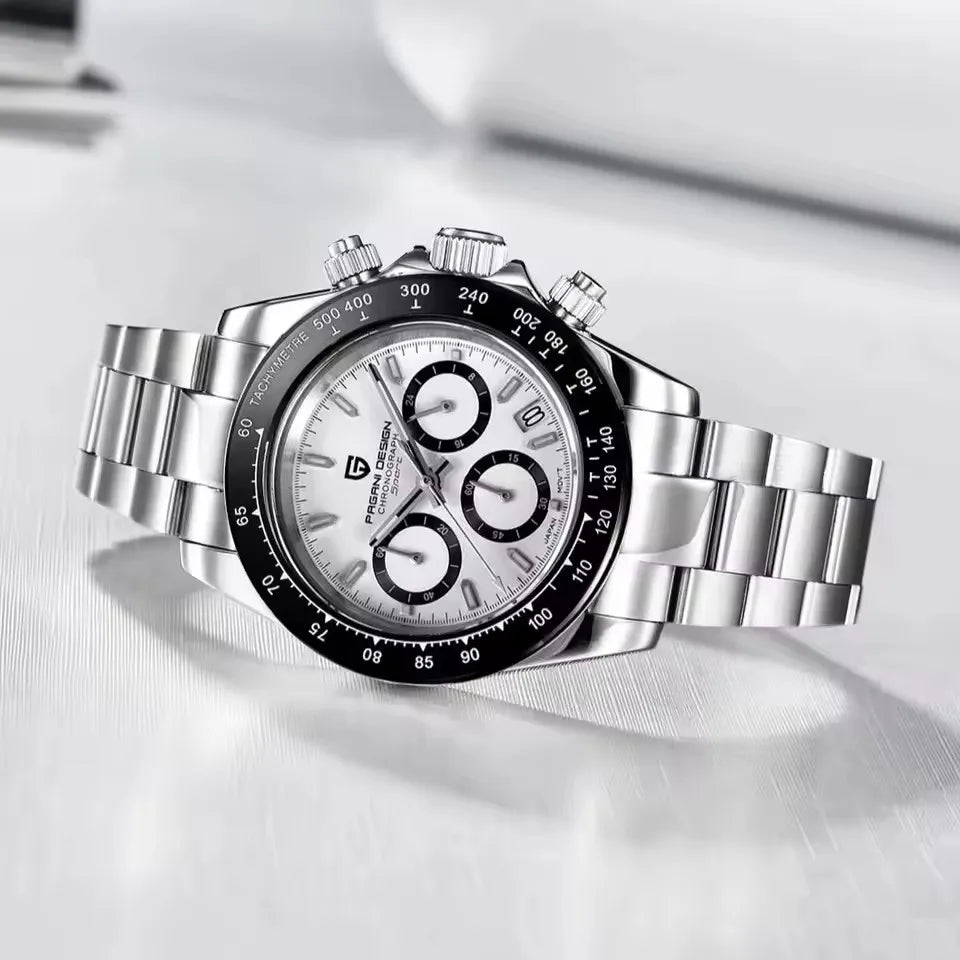 PAGANI DESIGN V2 40MM Classic Fashion Business Quartz Watch Multi Time Zone Chronograph Sapphire Glass Quartz Watches for men