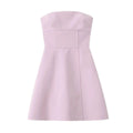 2024 summer new European and American style women's fashionable hottie style bow-detailed tube top short dress WAP2