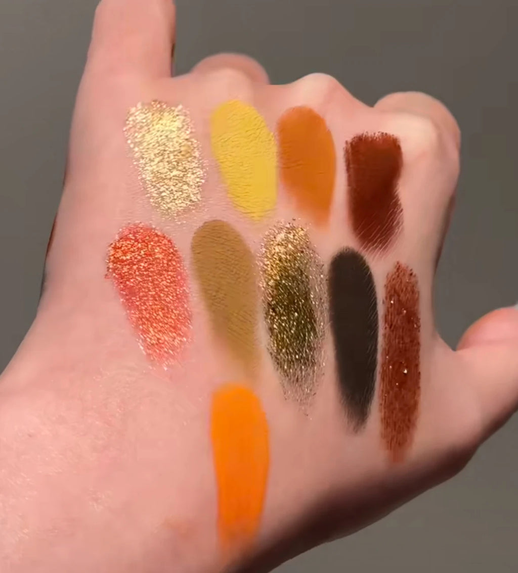The U Cosmetic Dusk Sands 10 Colors Eyeshadow Matte Pearlescent Chameleon Rose Gold Eyeshadow Palette Long Lasting Makeup