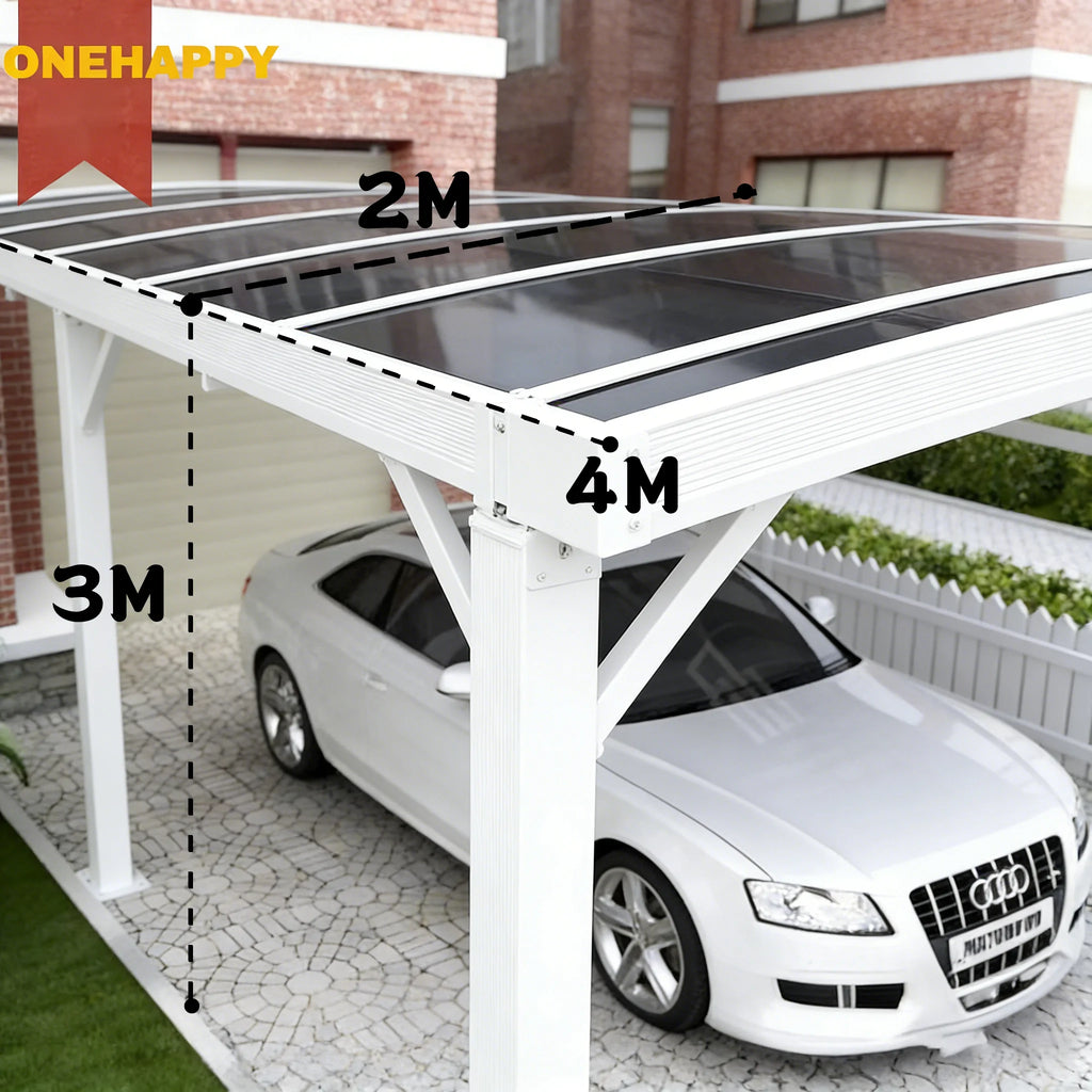 Alloy Parking Custom Villa Car Awning Canopy  Outdoor Car Carport Metal Garage Exterior Sunshade for Aluminium Custom Cars Shed