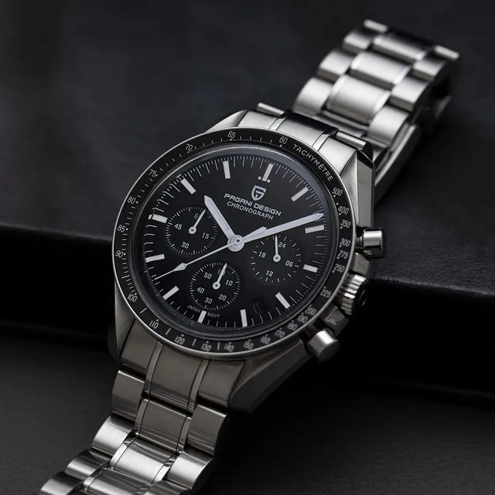 PAGANI DESIGN New Retro Watch Luxury Moon Quartz Watches For Men Stainless steel Luminous waterproof Sport Chronograph Man 2025