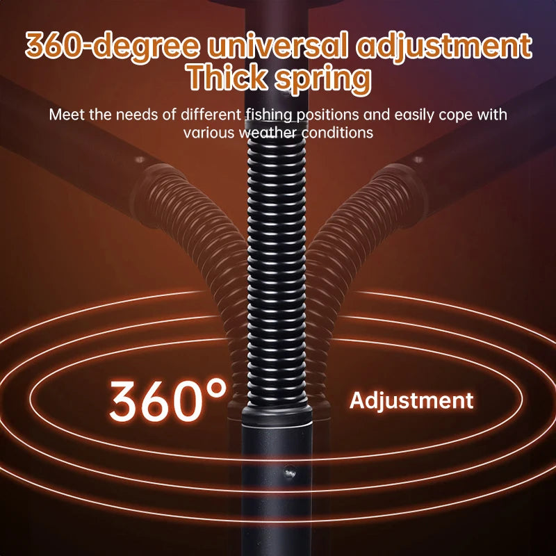 Outdoor Fishing Sunshade Umbrella 360 Degree Adjustable Clamp Beach Umbrella Anti UV Sun Parasol Fishing Waterproof Canopy