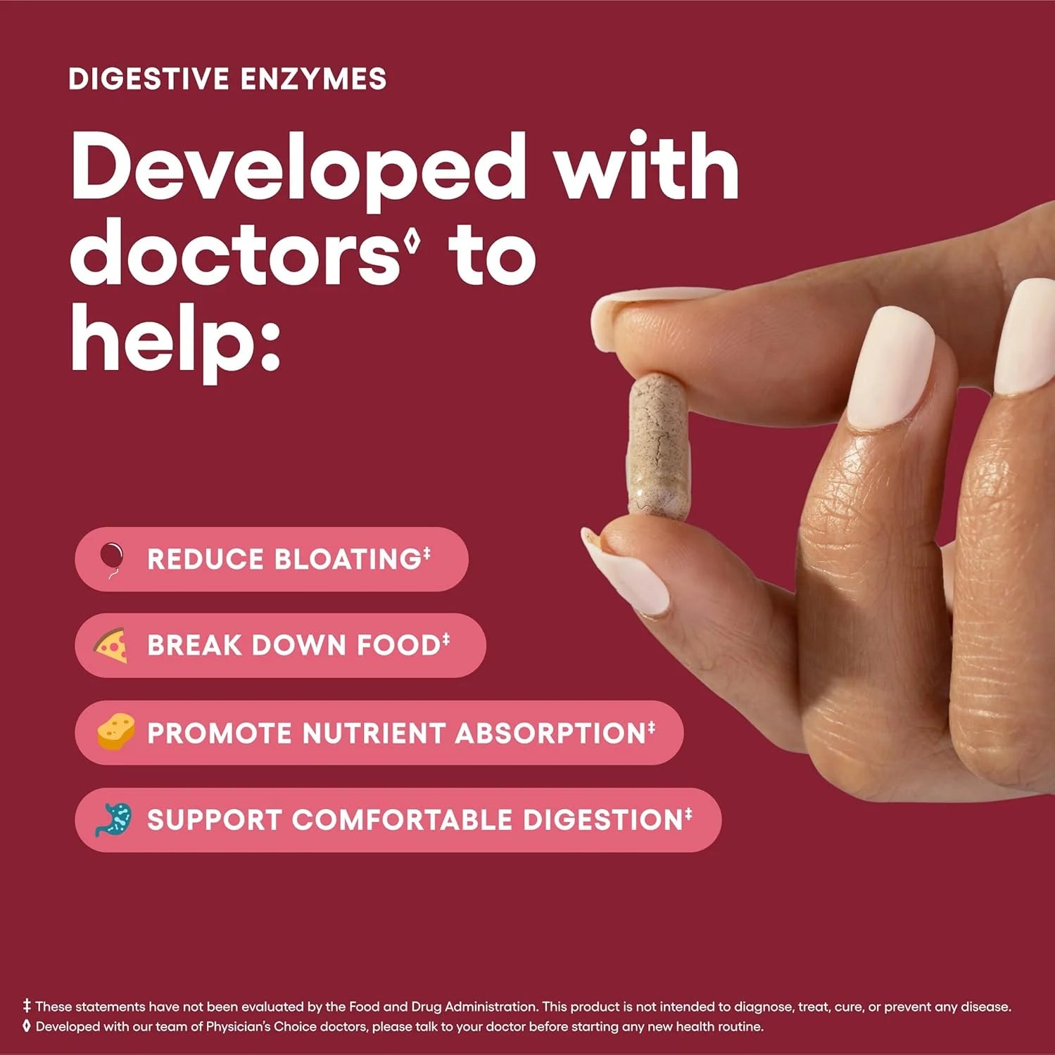 Digestive Enzymes - Multi Enzymes, Bromelain, Organic Prebiotics & Probiotics for Digestive Health & Gut Health