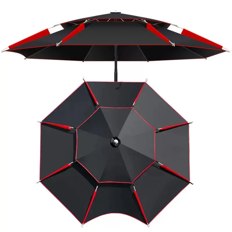 Outdoor Fishing Sunshade Umbrella 360 Degree Adjustable Clamp Beach Umbrella Anti UV Sun Parasol Fishing Waterproof Canopy