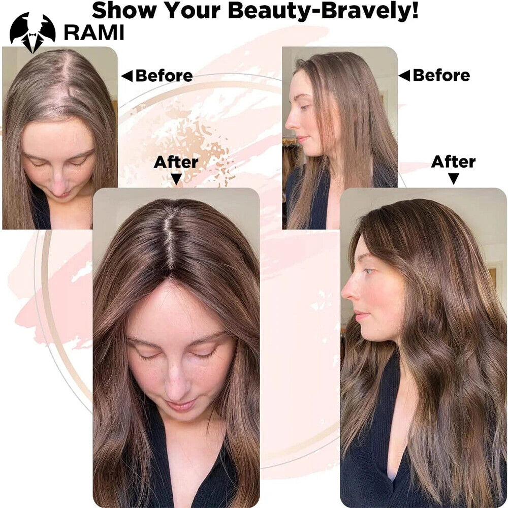 High-End Virgin Hair Topper | Monofilament Base | Dense Coverage | No Shedding | Custom Color & Size Options