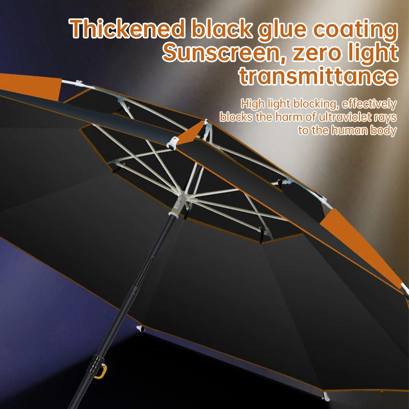 Outdoor Fishing Sunshade Umbrella 360 Degree Adjustable Clamp Beach Umbrella Anti UV Sun Parasol Fishing Waterproof Canopy