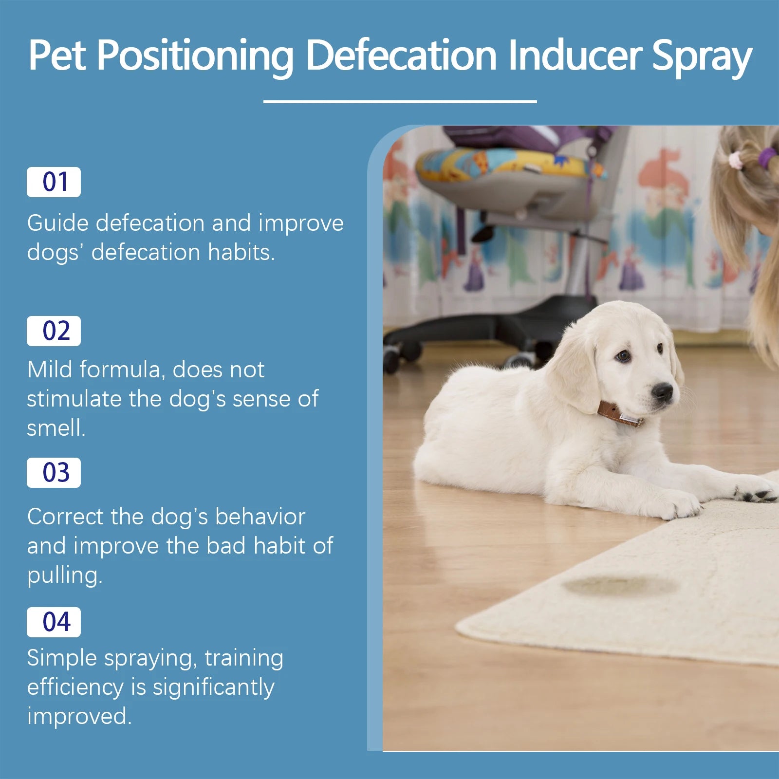 YEGBONG 50ml Pet Potty Training Spray with Gentle Attractant Scent Hypoallergenic Non Irritating Formula for Dogs and Cats