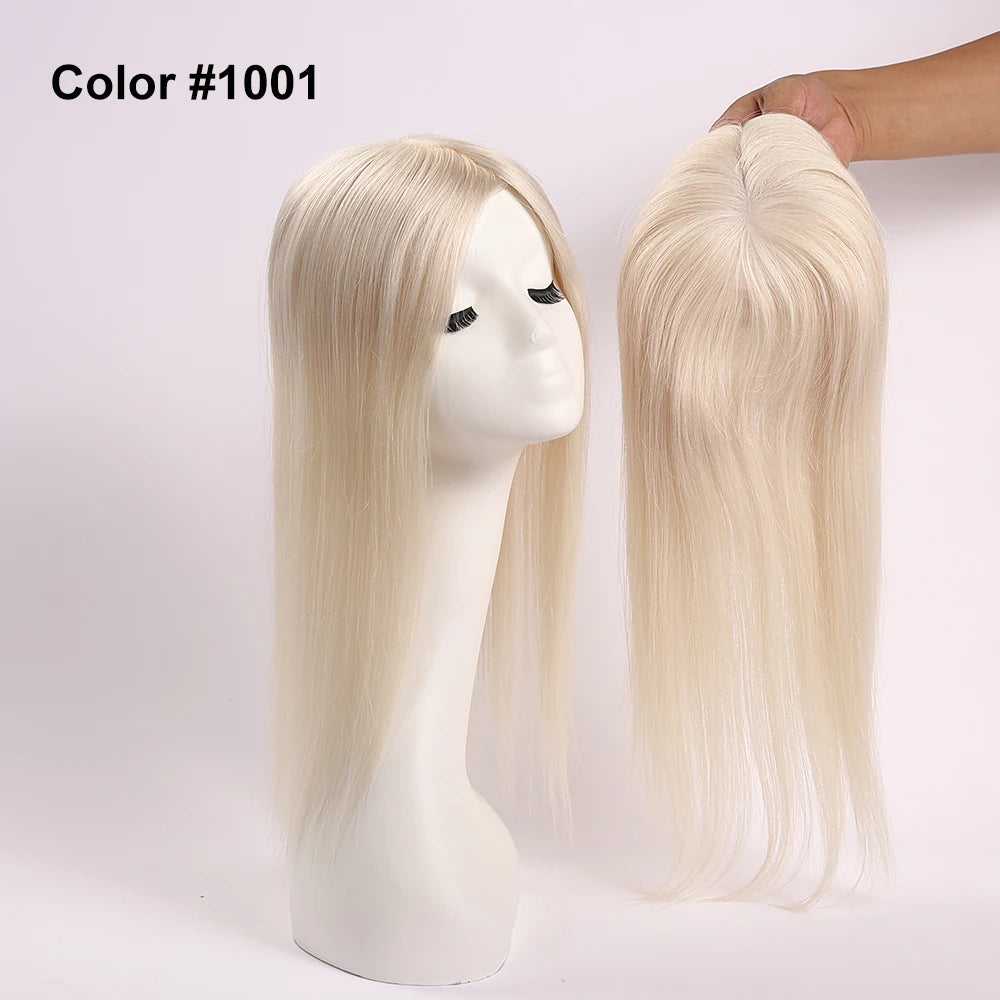 Virgin Toupee for Women Hair straight 5.5x6 Inch Ombre Color European Hair Pieces 4 Clips in 12-18Inch Wig Toupee Human Hair