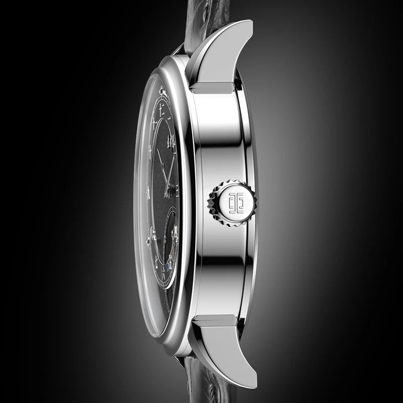New Year's watch gift  limited edition genuine watch men's mechanical watch tourbillon hollow leather waterproof