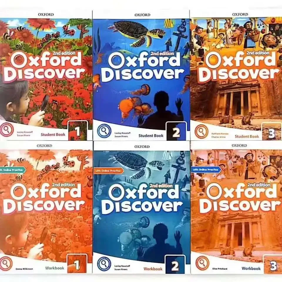 2 books Oxford Discover 2nd Edition Level 1 Student Book and Workbook Young Learners English Children Age 7-16 Years Old